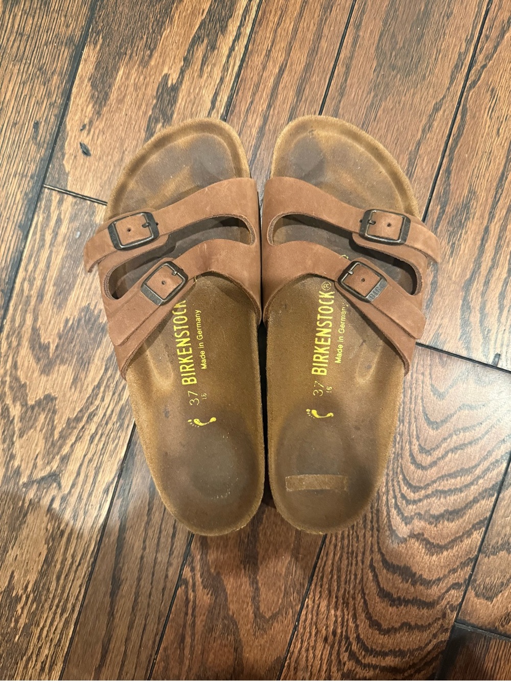 Women’s Birkenstock Chestnut Two-Strap Suede Sandals